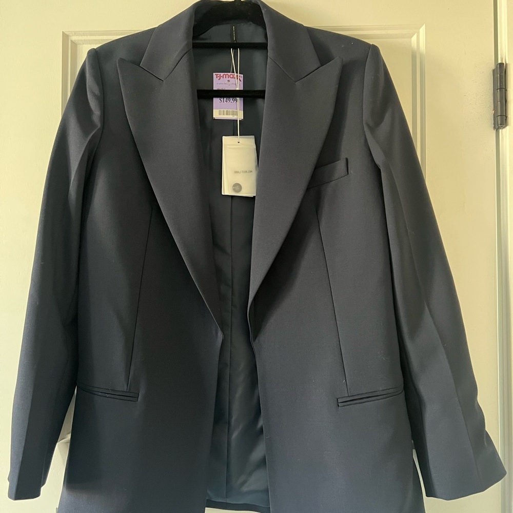 Helmut Lang Women's Navy Long Blazer